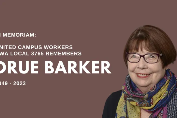 In memoriam: Dr. Drucilla Barker remembered by her fellow union members